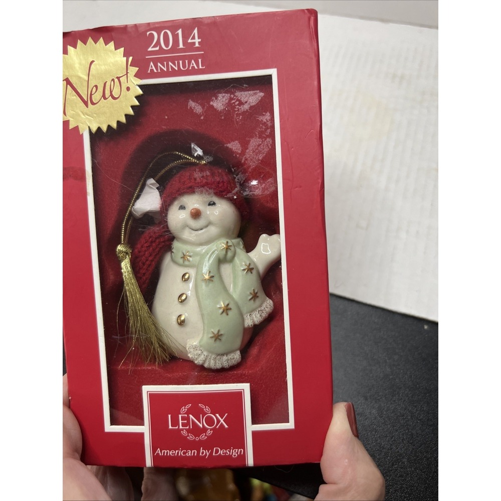Lenox 2014 Annual Jingle All the Way Snowman Christmas Ornament American Design